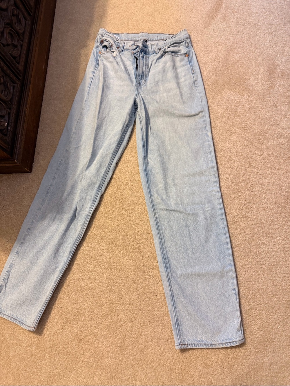 American Eagle Outfitters Light Blue Straight Leg Jeans